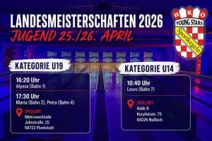 🔵 Ergebnisse der Landeseinzelmeisterschaften der Jugend 2026 🔵