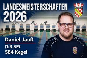 +++ Daniel Jauß schafft es bei der Landeseinzelmeisterschaft der Herren bis in das Achtelfinale!