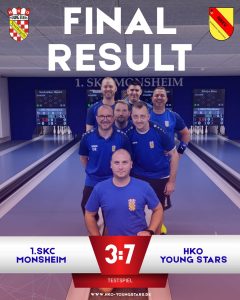 +++ HKO gewinnt Testspiel in Monsheim mit 3:7 und 4341:4448 Kegel